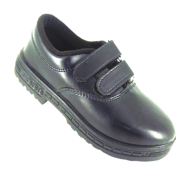 Welcro Plain Black - Mafco Shoes