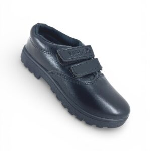 Double welcro school shoes black for boys and girls