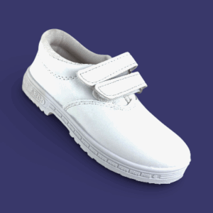 Double welcro white school shoes for Boys and girls