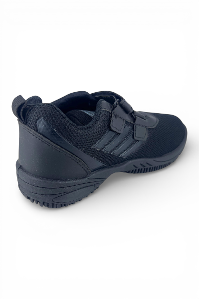 Soft-pvc-school-shoes-black-sports-style-lace-1 velcro sports shoes black