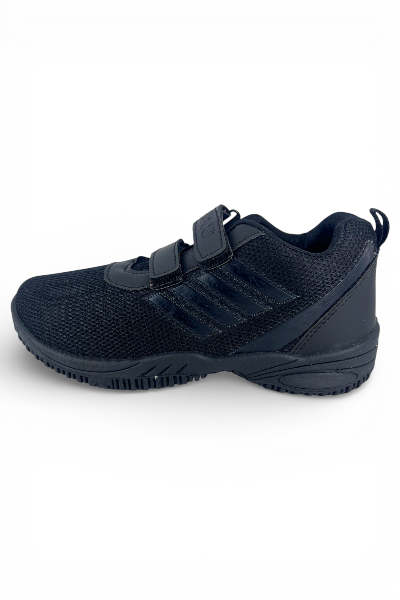 Soft-pvc-school-shoes-black-sports-style-lace-3 velcro sports shoes black